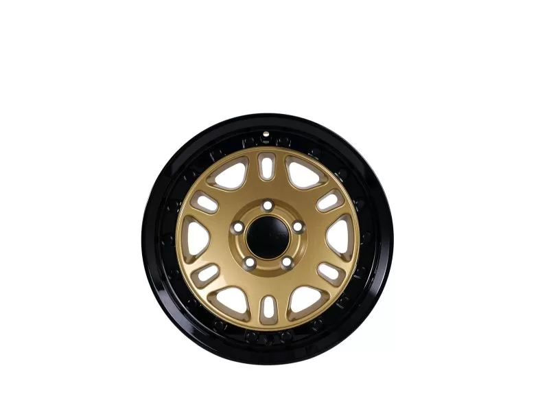 Tremor Alloy Wheels 105 Shaker Wheel 17x8.5 5x150 +0mm 110.5mm Hub Bore Gloss Gold with Gloss Black Lip - 105-785500GB