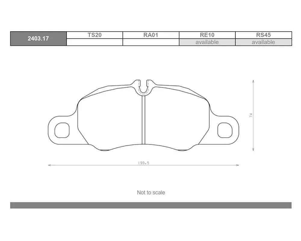Race Technologies RE10 Race Compound Brake Pad Set Front Porsche (981) Boxster S | Cayman 2013-2016 - 2403.17.RE10