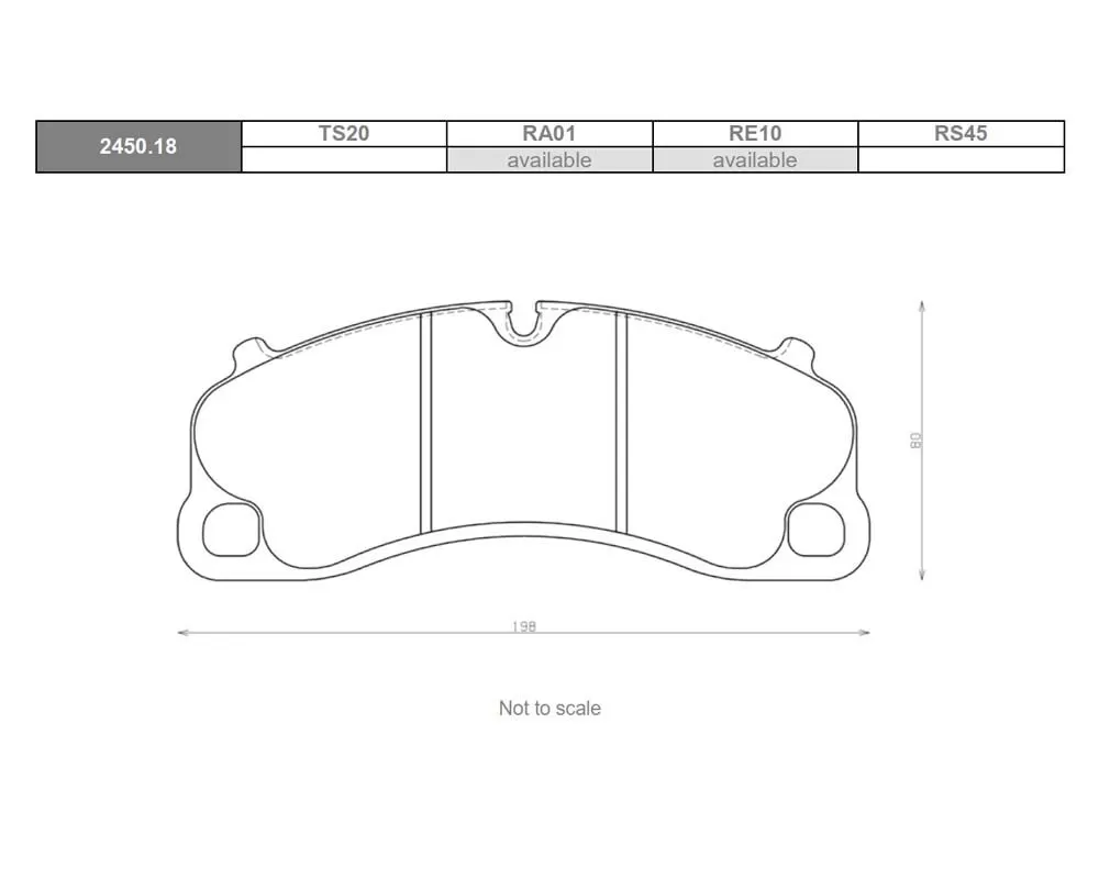Race Technologies TS20 Race Compound Brake Pad Set Front Porsche 991 | 981 2014-2016 - 2450.18.TS20