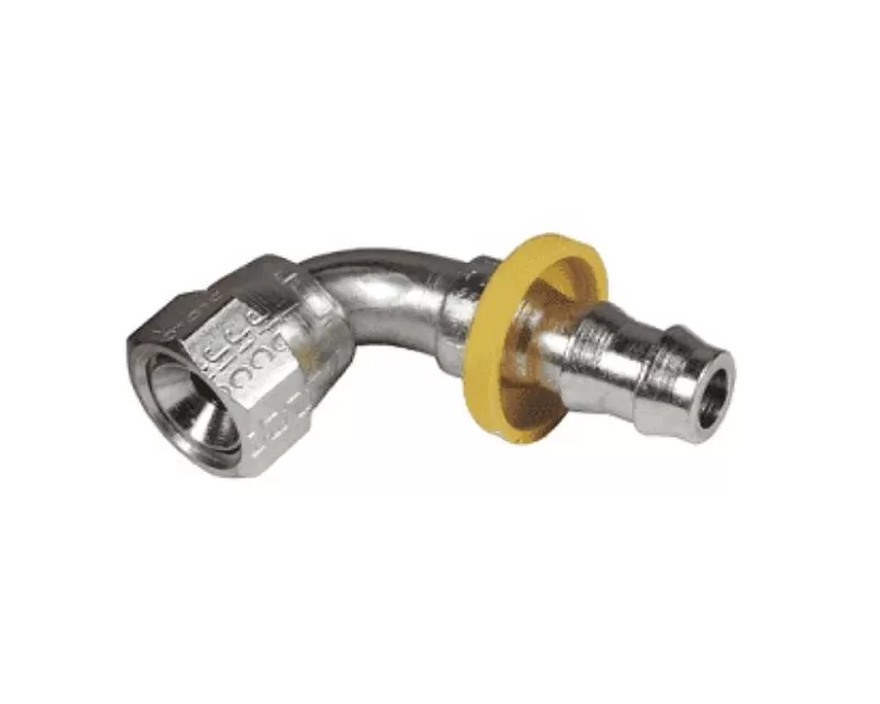 Top Street Performance -6AN Female Swivel to 3/8 Push-on Hose End Fitting 45 Degree - 81305