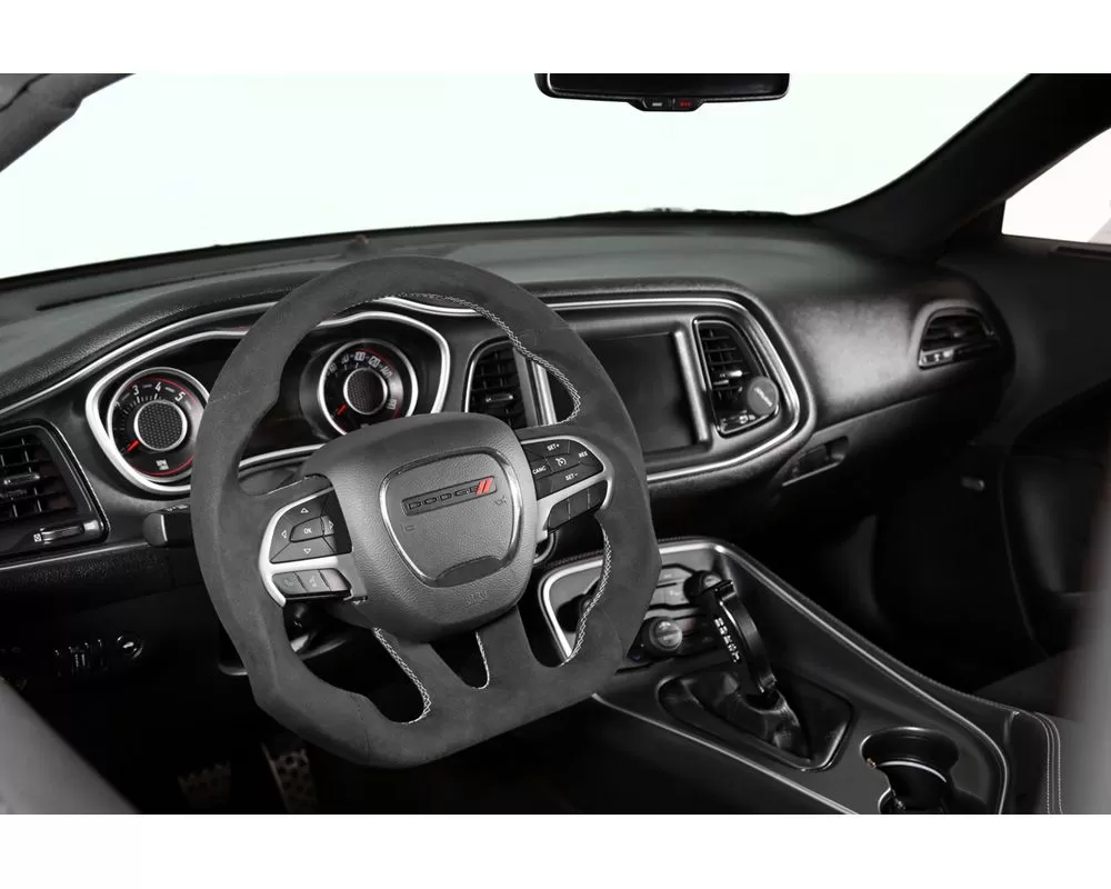 Drake Muscle Cars Steering Wheel-Alcantara Wrapped - Dodge Challenger | Charger 2015-2022 - CH950-20