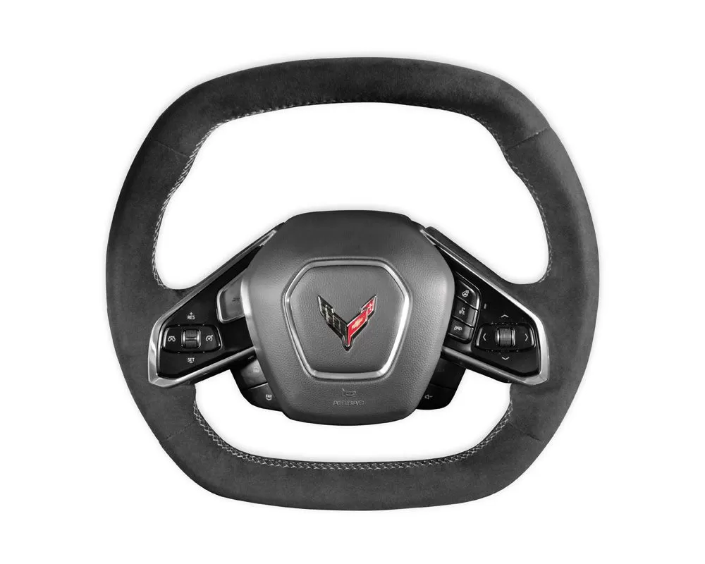 Drake Muscle Cars Steering Wheel-Alcantara Wrapped Chevrolet C8 Corvette Stingray 2020-2024 - CV950-24