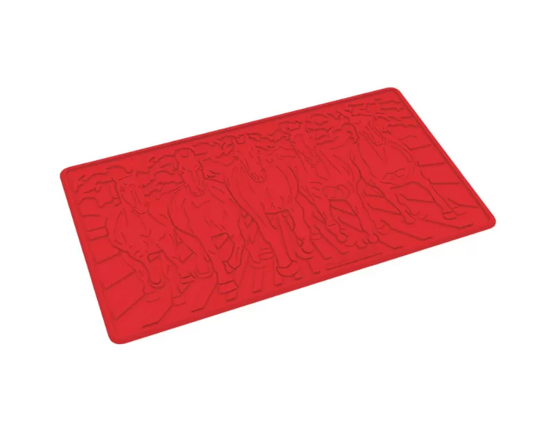 FlexTread Boot Mat Equine Scene Bright Red Each - NGEQ00000018
