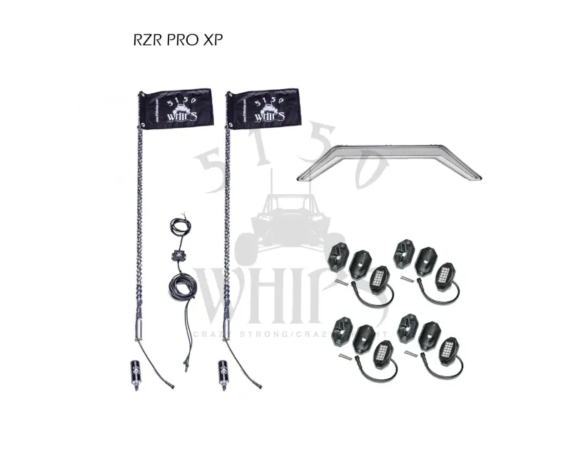 5150 Whips 187 Lighting Kit Polaris RZR Pro XP | Pro R | Turbo R - WH-LK1874P-R1-4-02