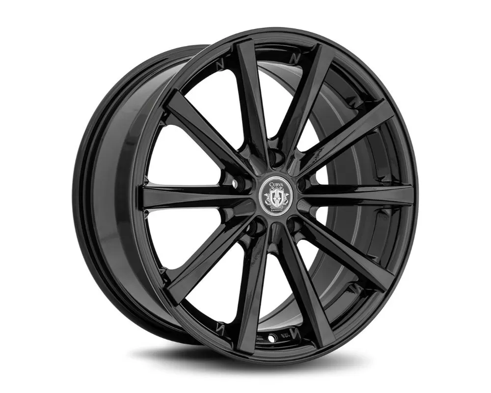 Curva Concepts C10N Aluminum Alloy Wheels 18x8 5x114.3 40mm Gloss Black - C018-18801144073BLK