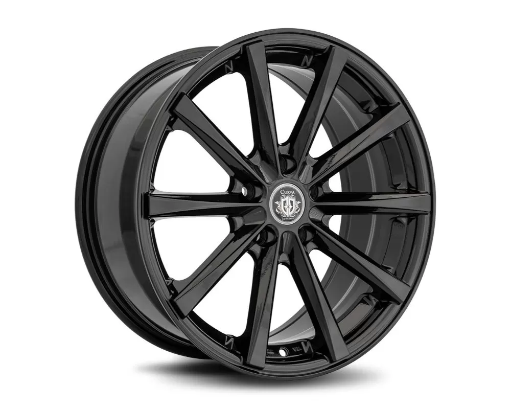 Curva Concepts C10N Aluminum Alloy Wheels 19x8 5x114.3 35mm Gloss Black - C018-19801143573BLK