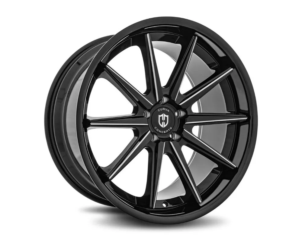 Curva Concepts C24 Aluminum Alloy Wheels 20x10.5 35mm Gloss Black Milled - C24-20105BLNK3573BMW