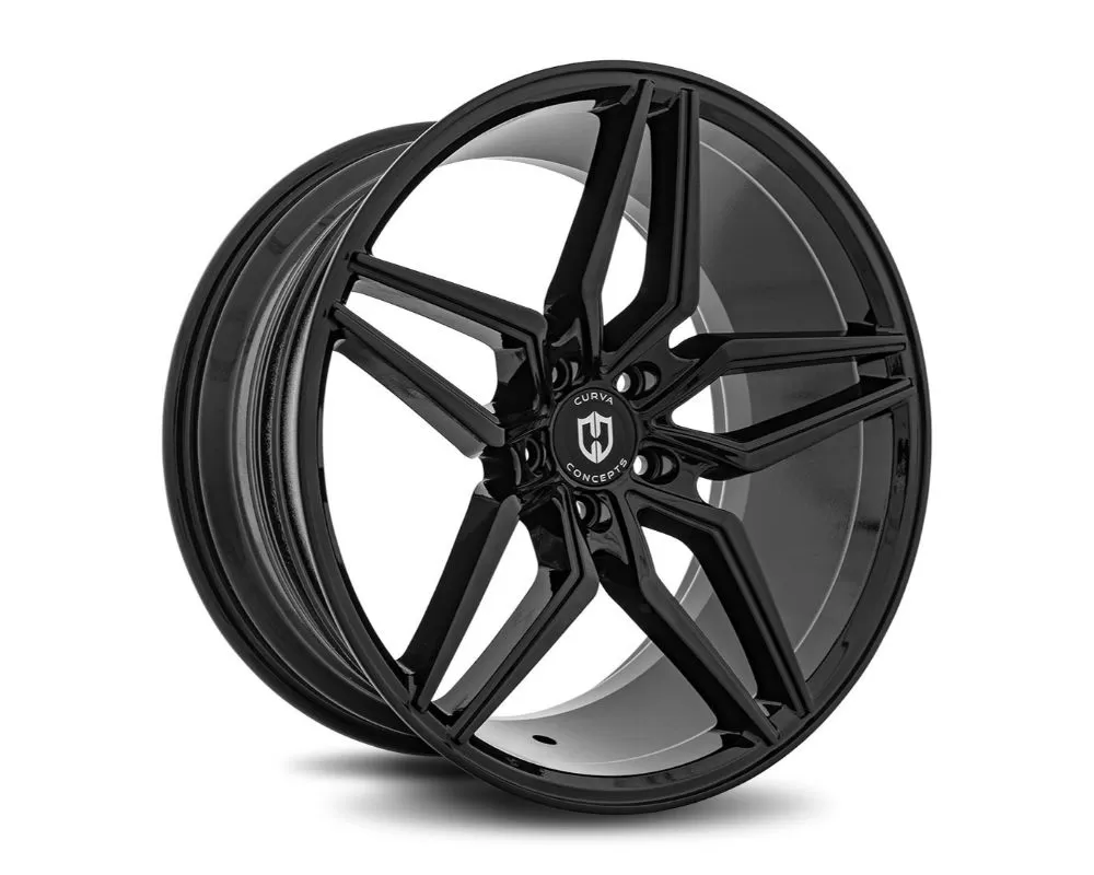 Curva Concepts C25 Aluminum Alloy Wheels 18x9.5 5x120 35mm Gloss Black - C25-18951203572BLK
