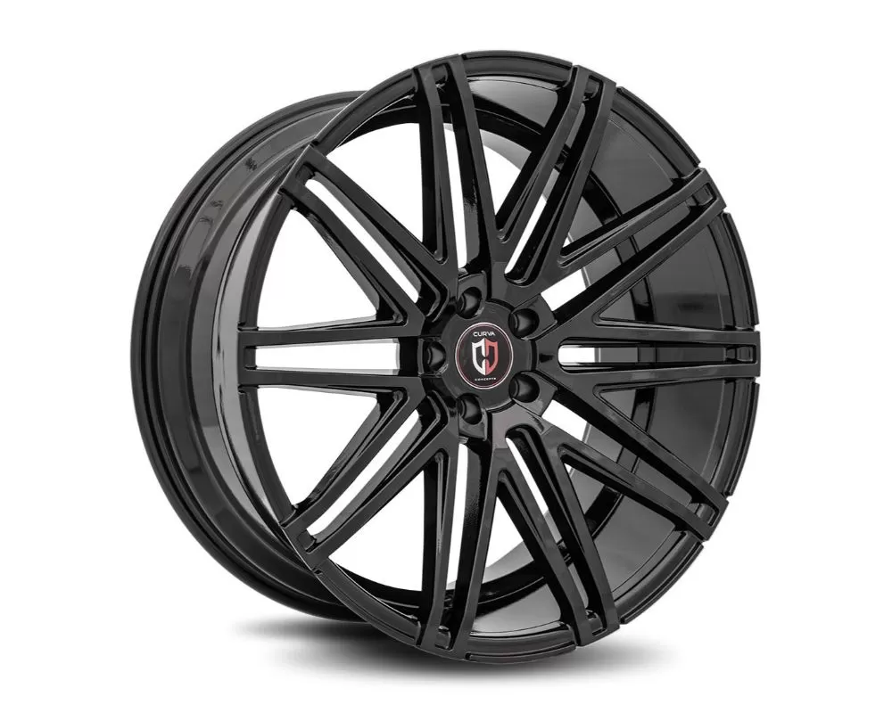 Curva Concepts C48 Aluminum Alloy Wheels 22x9 5x115 15mm Gloss Black - C48-22901151571BLK