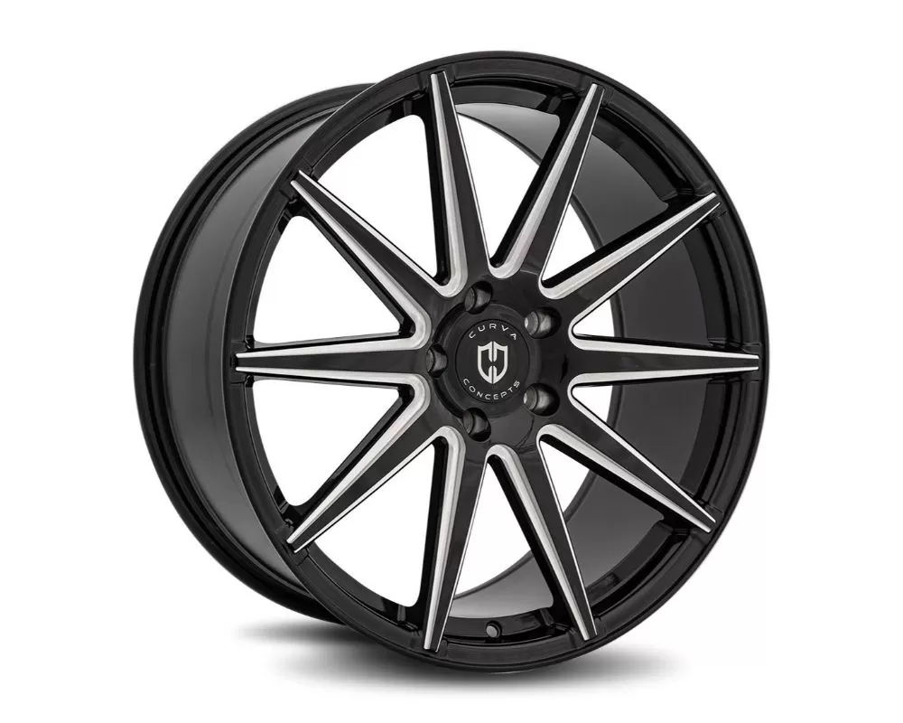 Curva Concepts C49 Aluminum Alloy Wheels 20x9 5x114.3 35mm Gloss Black Milled - C49-20901143573BMW