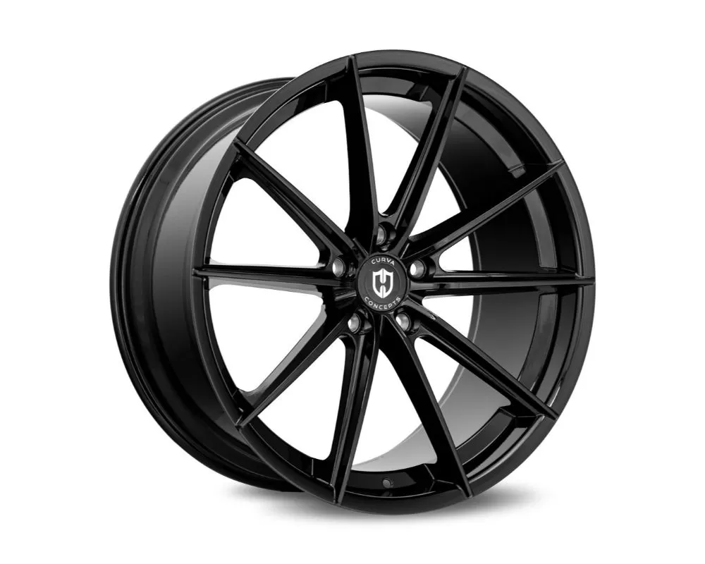 Curva Concepts CFF46 Flow Forged Wheels 22x10.5 5x130 45mm Gloss Black - CFF46-221051304571BLK