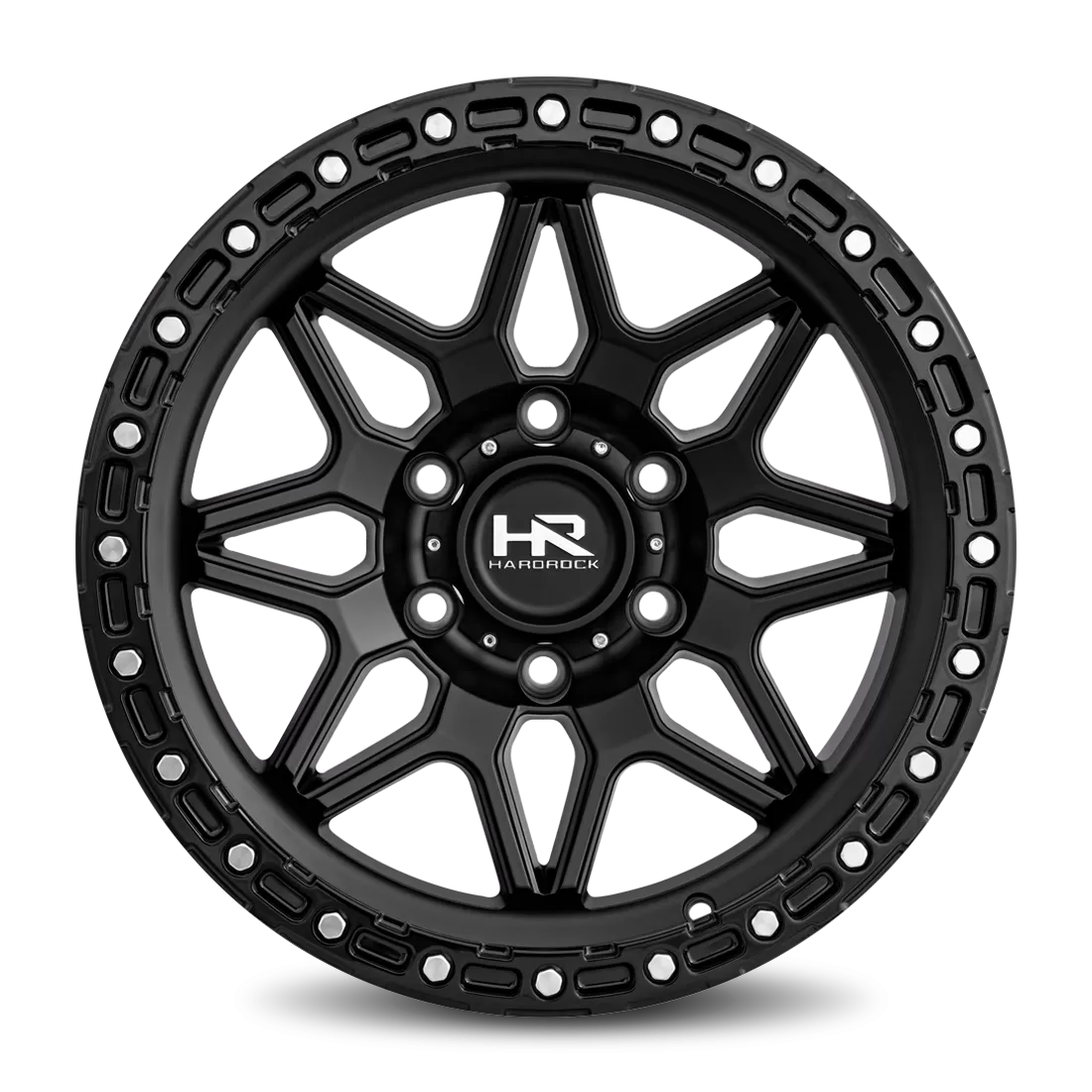 Hardrock Offroad H105 Aluminum Wheel 17x9 6x135 -12 87.1 Matte Black-Black B/L - H105-179036112BB