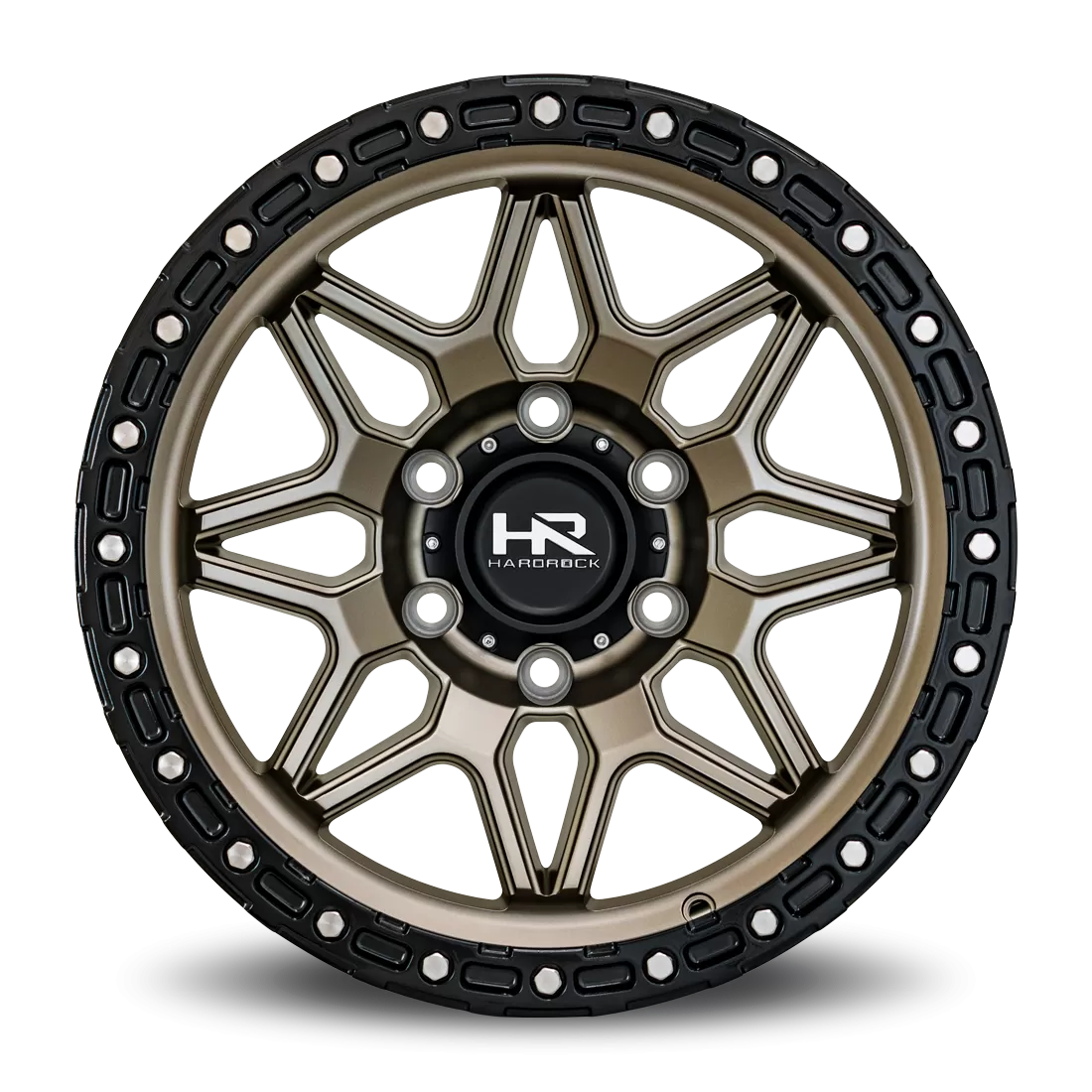 Hardrock Offroad H105 Aluminum Wheel 17x9 6x135 -12 87.1 Matte Bronze-Black B/L - H105-179036112BR