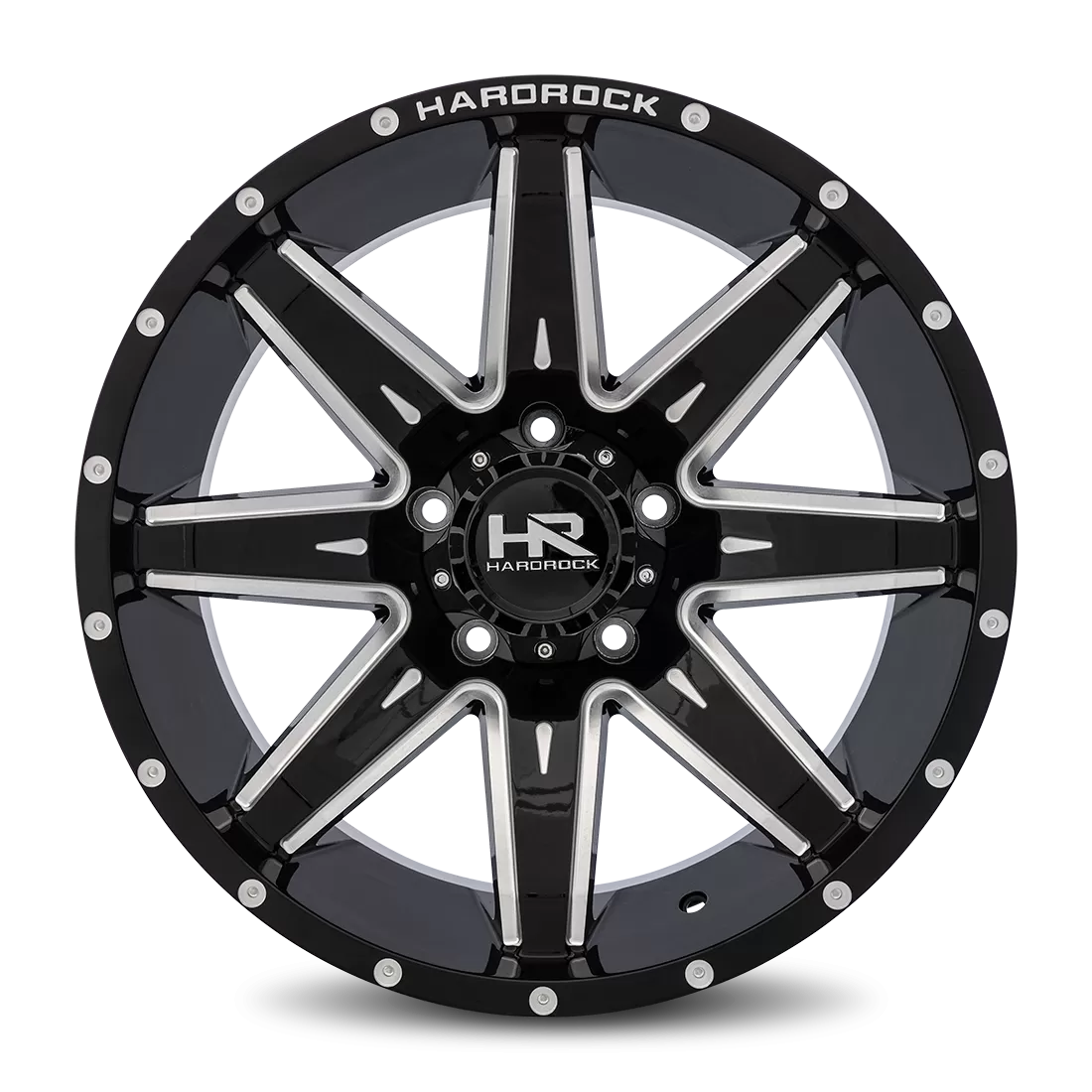 Hardrock Offroad Painkiller XPosed Aluminum Wheel 20x10 5x150 -19 110.3 Gloss Black Milled - H502-201050119BM