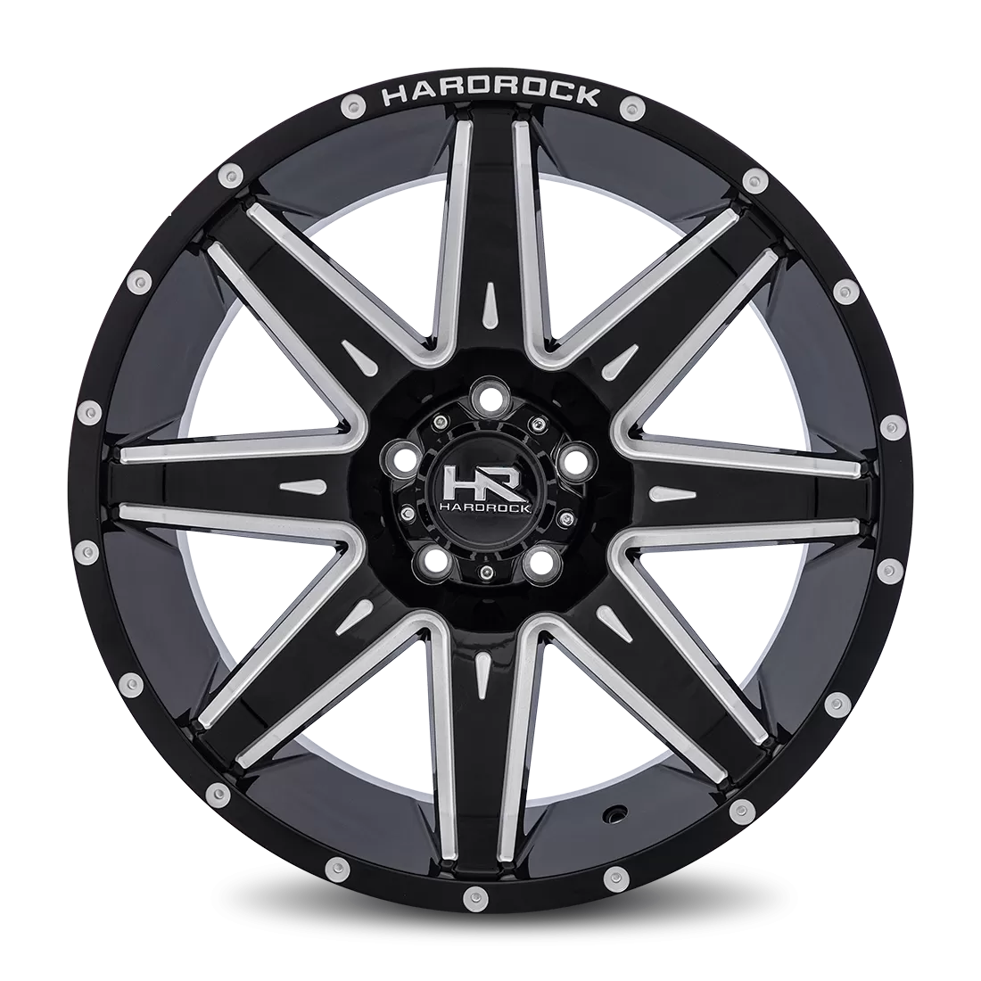 Hardrock Offroad Painkiller XPosed Aluminum Wheel 20x9 6x120 0 66.9 Gloss Black Milled - H502-209032000BM