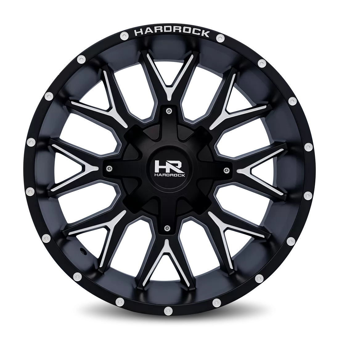 Hardrock Offroad Affliction Aluminum Wheel 20x10 8x180 -19 124.3 Satin Black Milled - H700-201078119BM