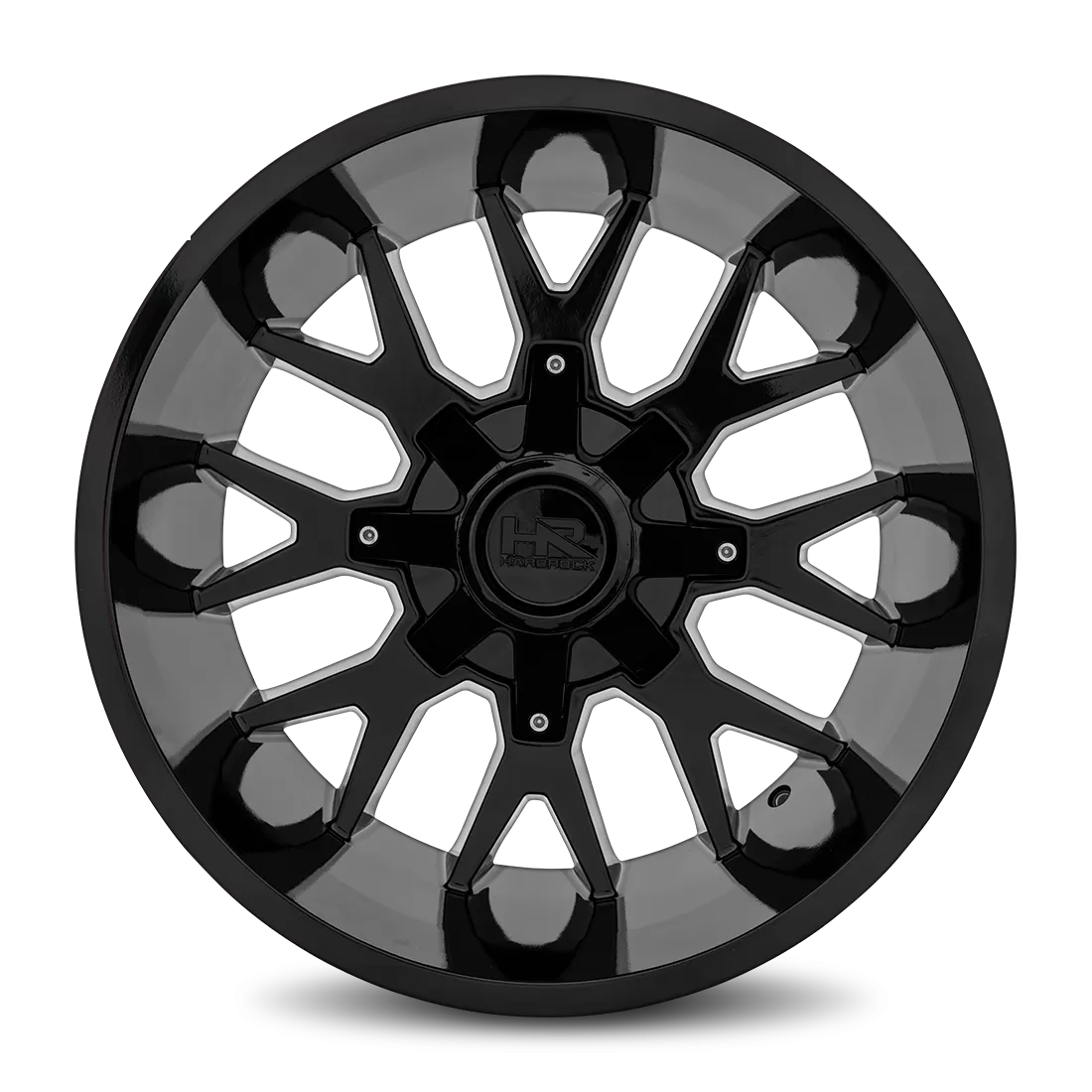 Hardrock Offroad Affliction Aluminum Wheel 20x12 6x135/139.7 -44 108 Gloss Black - H700-201237144GB