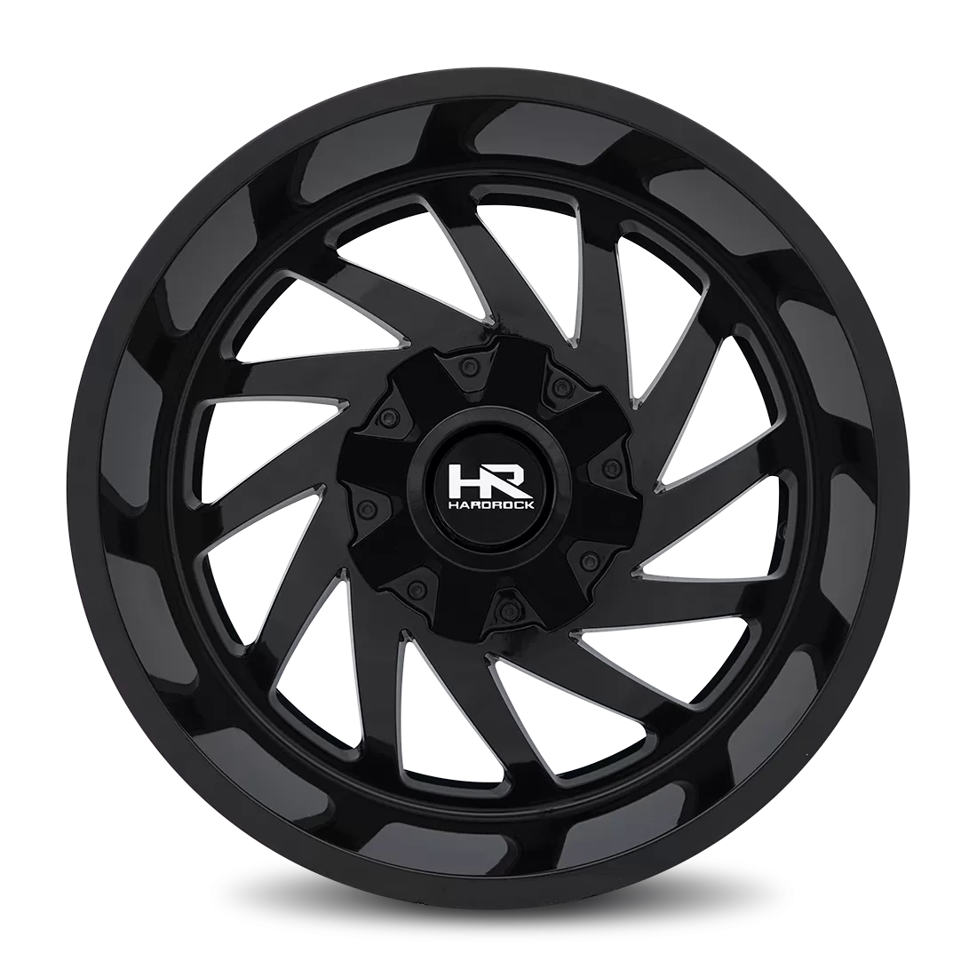 Hardrock Offroad Crusher Aluminum Wheel 20x12 8x180 -44 124.3 Gloss Black - H704-201278044GB
