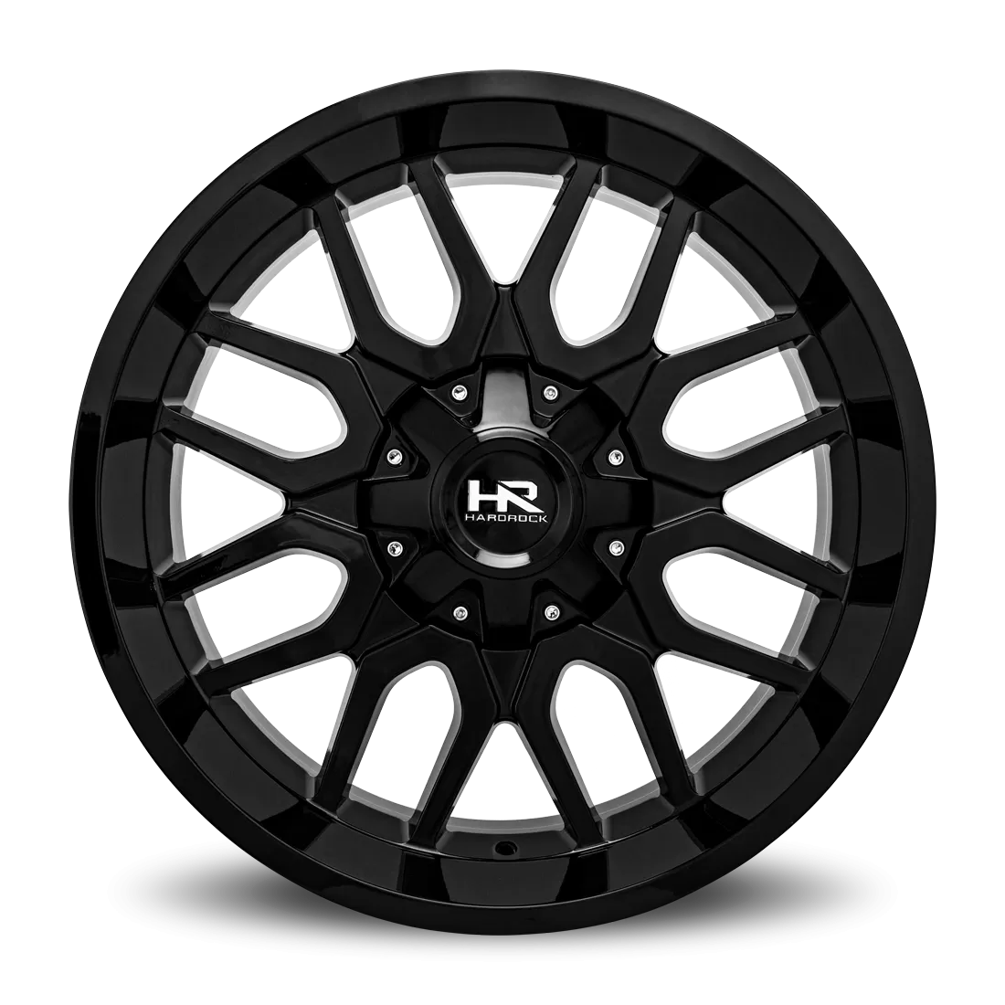 Hardrock Offroad Commander Aluminum Wheel 22x10 5x127/139.7 -25 87 Gloss Black - H709-221052125GB