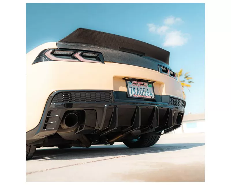 Auto Addict USA EVO Quad/Single Tips Rear Diffuser Gloss Black Chevrolet Camaro 2014-2015 - AA_CMR_RD_EVO_GLS_14