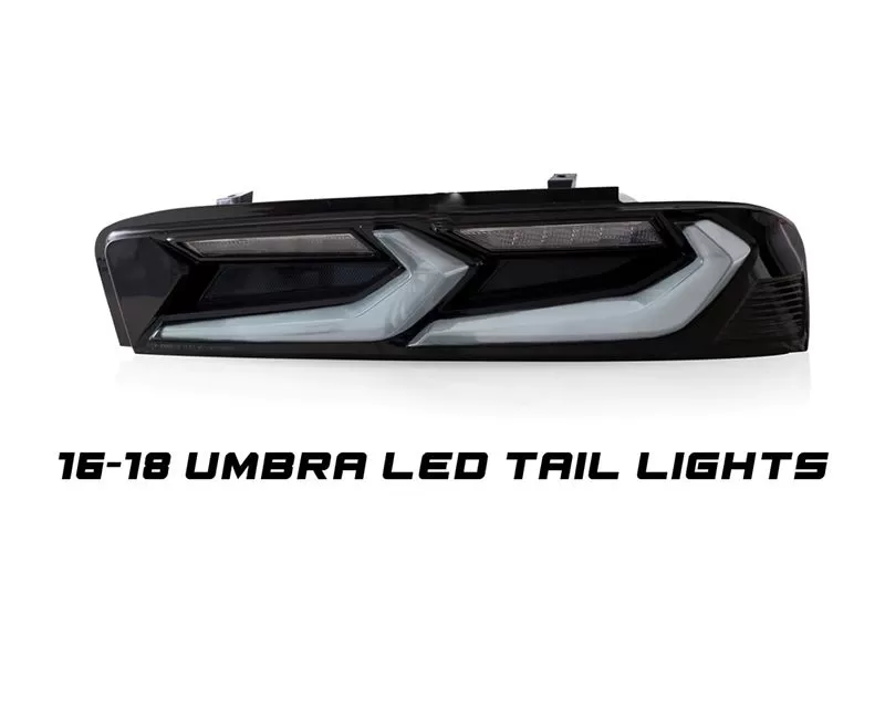 Auto Addict USA Umbra LED Taillights Gloss Black/Smoke Lens Chevrolet Camaro 2016-2018 - AA_CMR_TL_UMB_16