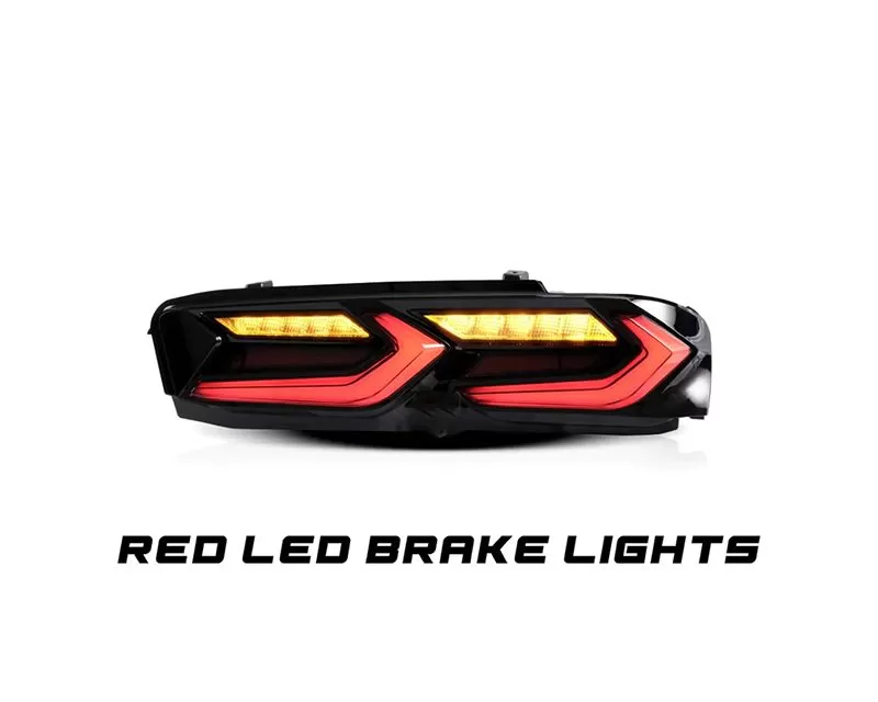 Auto Addict USA Velox LED Taillights Gloss Black/Red Lens Chevrolet Camaro 2019-2023 - AA_CMR_TL_VLX_19