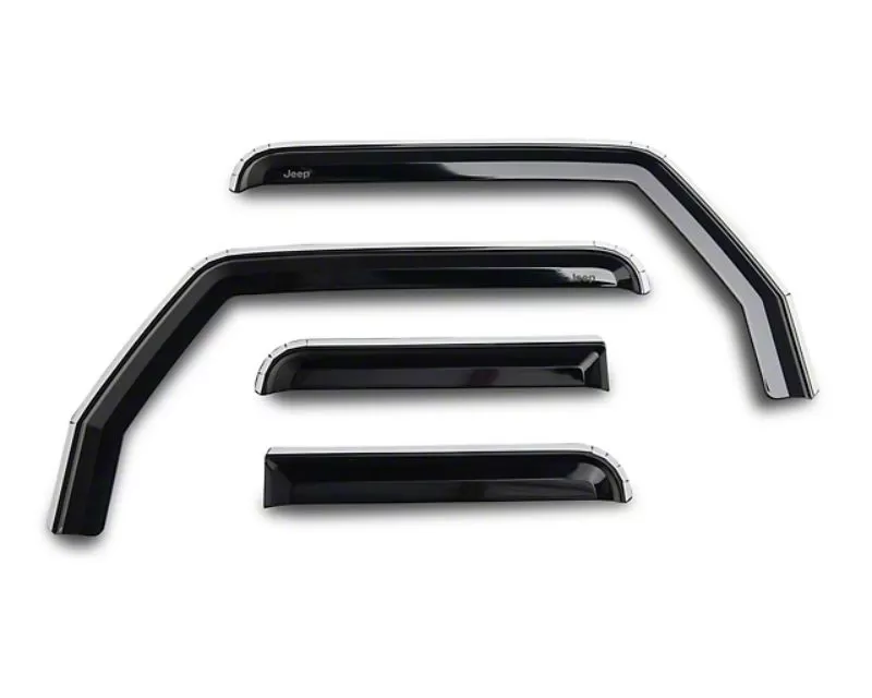 Officially Licensed Jeep Front and Rear Element Tinted Window Visors Jeep Gladiator JT 2020-2023 - JG16719