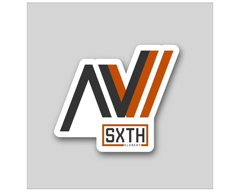 SXTH Element AV6 Blow Off Valve Logo Sticker Clear Backed - STKR-01-CL