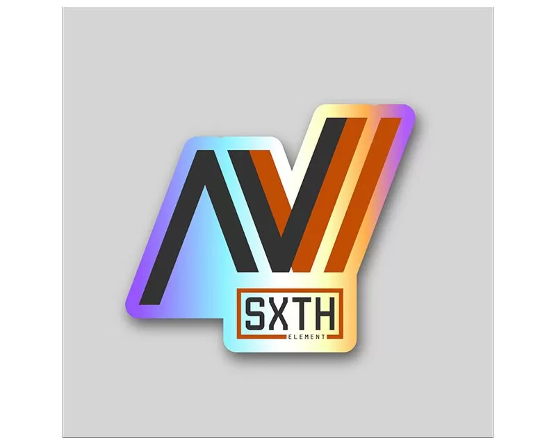 SXTH Element AV6 Blow Off Valve Logo Sticker Holographic - STKR-01-HOL