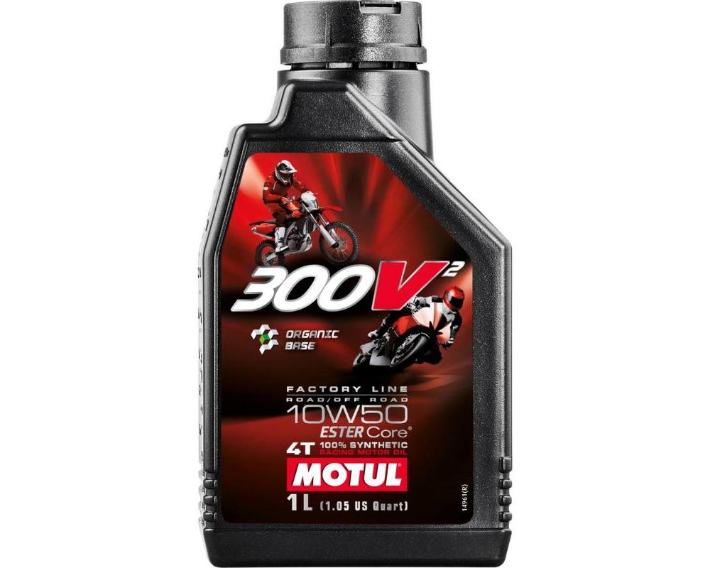 Motul 1L 10W50 300V Factory Line Road Racing Offroad Synthetic Motor Oil - 108586