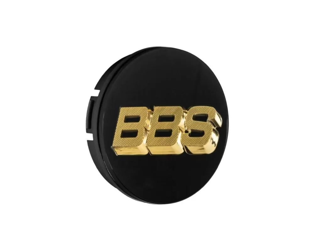 BBS 70.6mm Black | Gold Center Cap (4-Tab) - 5624119
