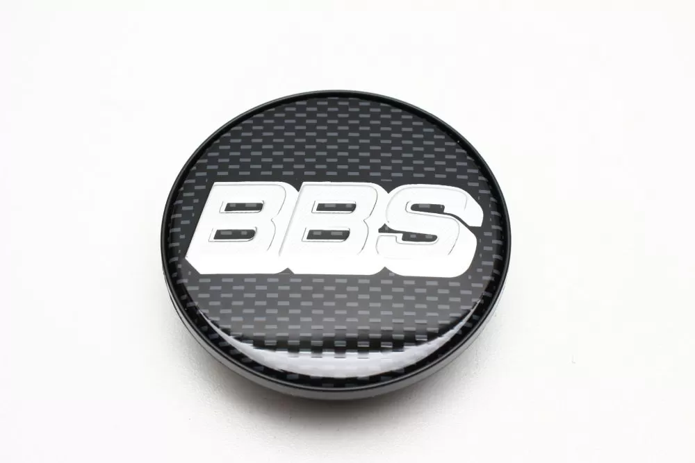 BBS 64.5mm Carbon | Silver Center Cap (4-Tab) - 924704