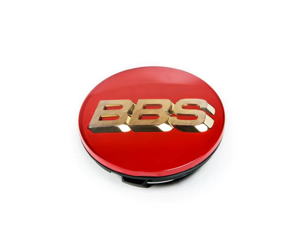 BBS 70.6mm Red | Gold Center Cap (3-Tab) - 5624099