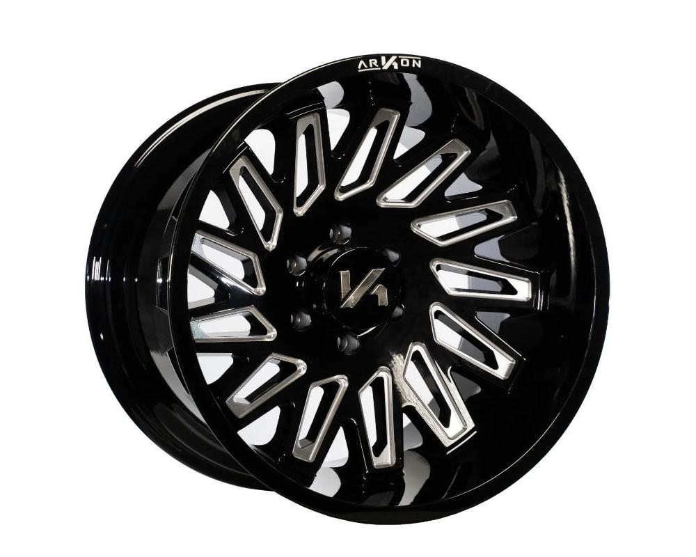 Arkon Off-Road Armstrong Wheel 20x12 8x6.5 -51 Right Directional Gloss Black w/ Milled Edges - K18120208245R