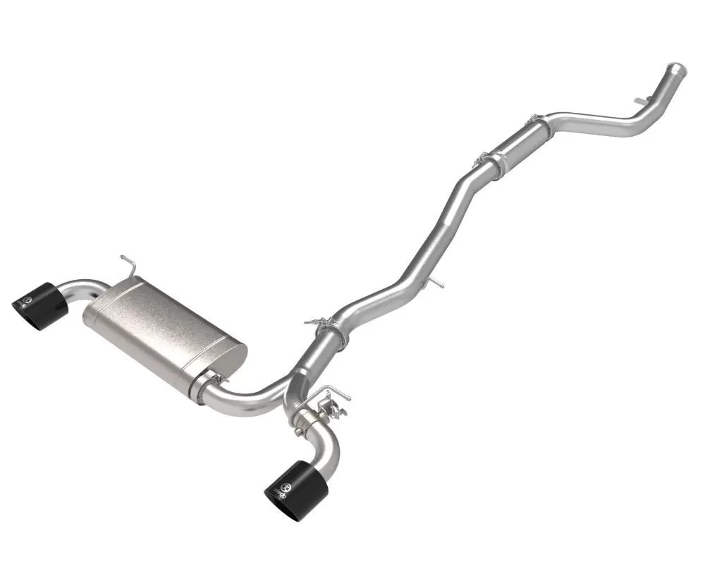 Takeda 2-1/2" - 3" 304 Stainless Catback Exhaust System w/ Black Tips Toyota GR Supra A90 2021-2023 - 49-36050-B