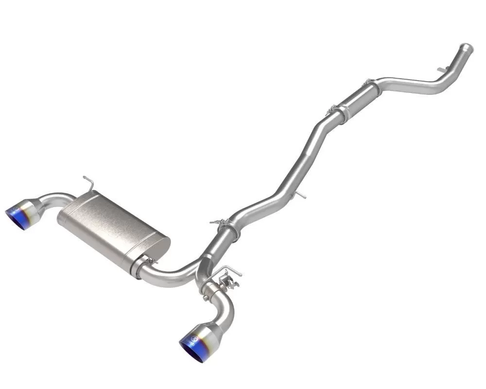 Takeda 2-1/2" - 3" 304 Stainless Catback Exhaust System w/ Blue Flame Tips Toyota GR Supra A90 2021-2023 - 49-36050-L