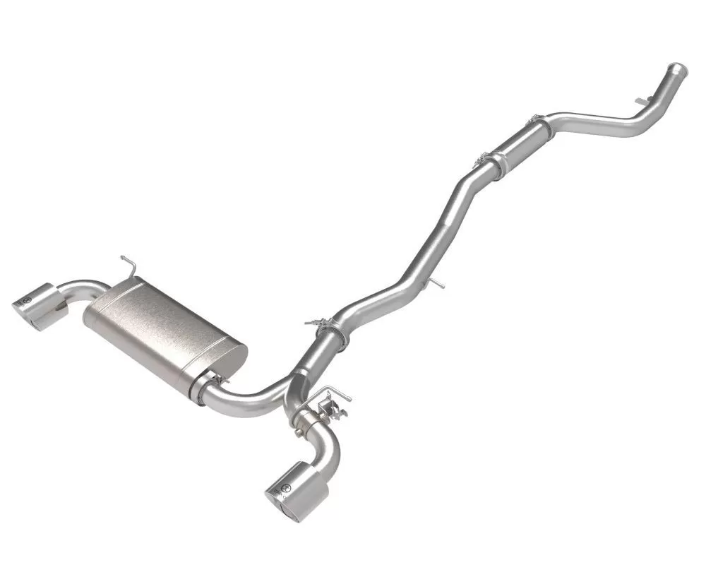 Takeda 2-1/2" - 3" 304 Stainless Catback Exhaust System w/ Polished Tips Toyota GR Supra A90 2021-2023 - 49-36050-P