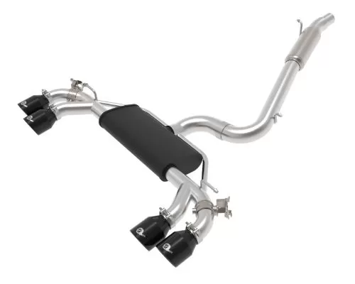 aFe POWER Mach Force- 3 - 2.5" 304 Stainless Steel Catback Exhaust System with Black Tips Volkswagen Golf R (MKVII) L4-2.0L (t) 2015-2019 - 49-36430-B