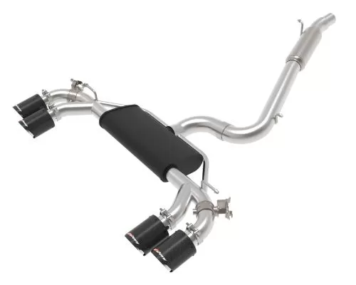 aFe POWER Mach Force- 3 - 2.5" 304 Stainless Steel Catback Exhaust System with Carbon Fiber Tips Volkswagen Golf R (MKVII) L4-2.0L (t) 2015-2019 - 49-36430-C