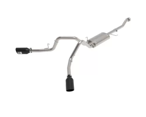 aFe POWER Vulcan Series 3-Inch Catback Exhaust System Side Exit Black Tip Ford F-150 2021-2023 - 49-33126-B