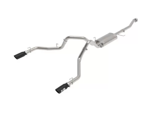 aFe POWER Vulcan Series 3-Inch CatBack Exhaust System Rear Exit Black Tip Ford F-150 2021-2023 - 49-33127-B