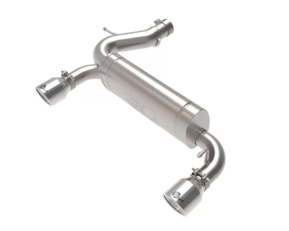 aFe POWER Vulcan 3in 304 SS Axle-Back Exhaust w/ Polished Tips Ford Bronco Ecoboost L4-2.3L (t)/V6-2.7L (tt) 2021-2023 - 49-33137-P
