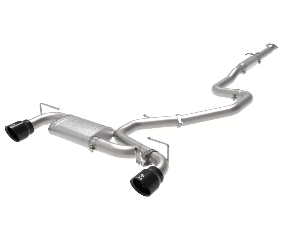Takeda 3" 304 Stainless Steel Catback Exhaust System w/ Black Tip Hyundai Veloster N 2021-2022 - 49-37030-B