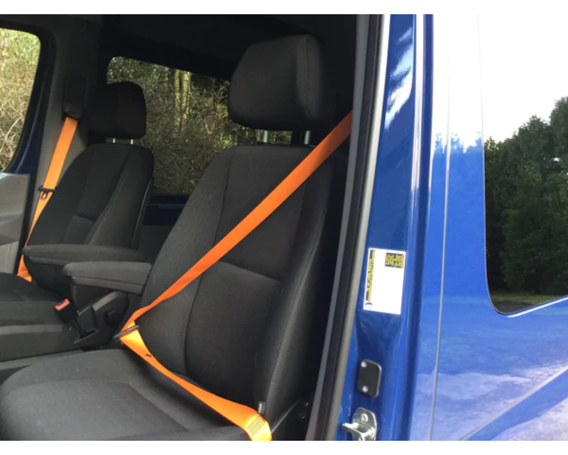 Terrawagen Pair Orange Seat Belt Kit Pair Mercedes-Benz 907 Sprinter 2019-2023 - TWS-33