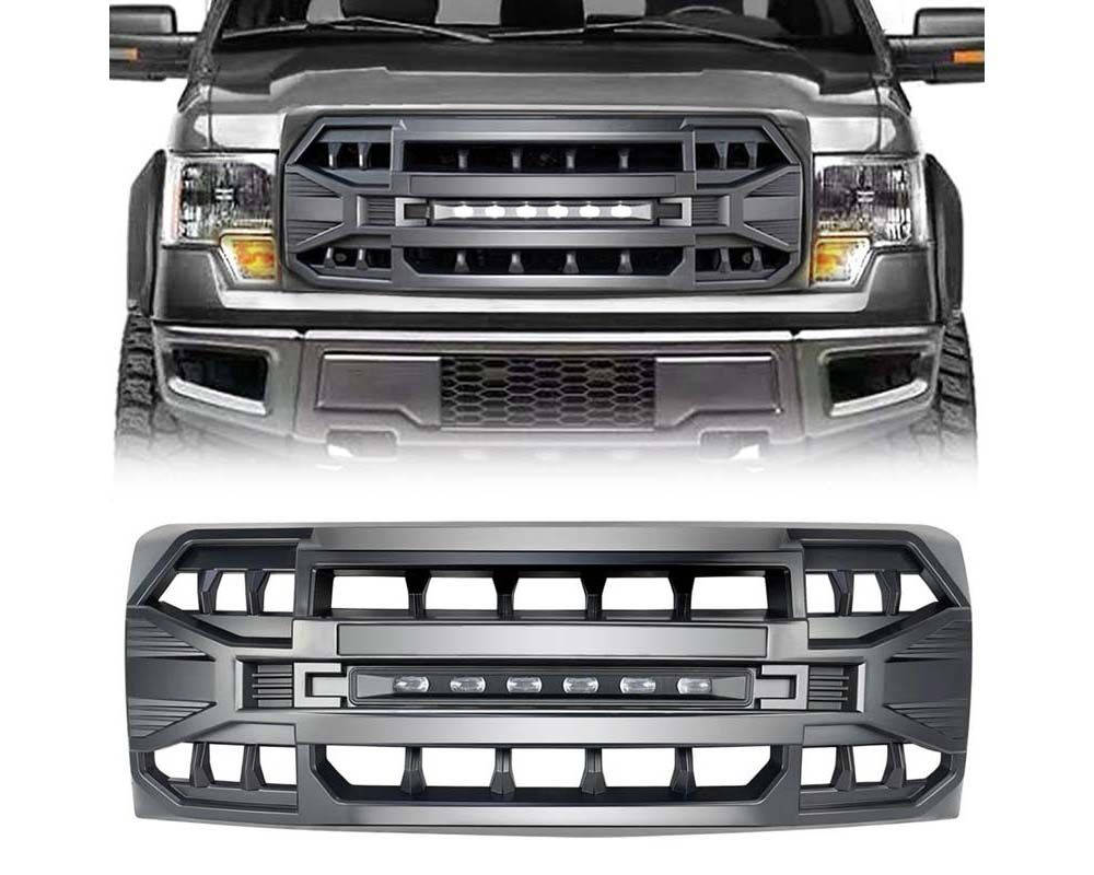 American Modified Armor Grille With LED Off-Road Lights Ford F-150 2009-2014 - AMFMAA00114