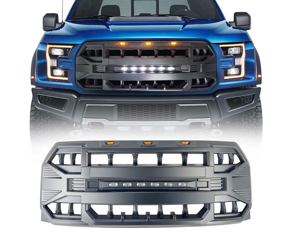 American Modified Armor Grille With LED Off-Road Lights Ford F-150 2015-2017 - AMFMAA00115