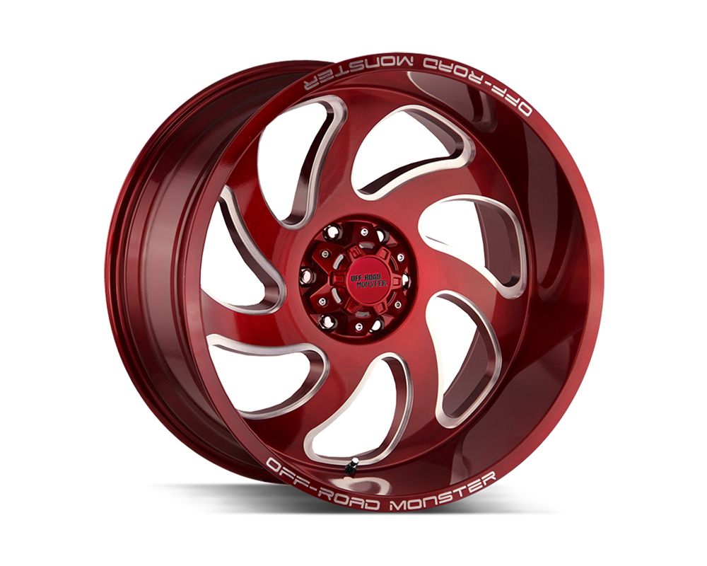 Off-Road Monster M07 Series Candy Red Wheel 22x12 8x165.1 -44mm - M07212865N44R