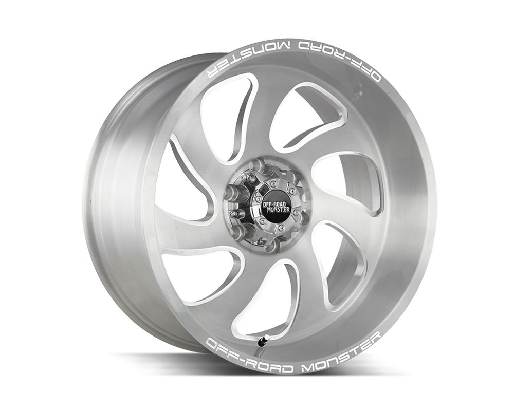 Off-Road Monster M07 Series Brushed Face Silver Wheel 22x12 5x139.7 -44mm - M07212539N44BFS