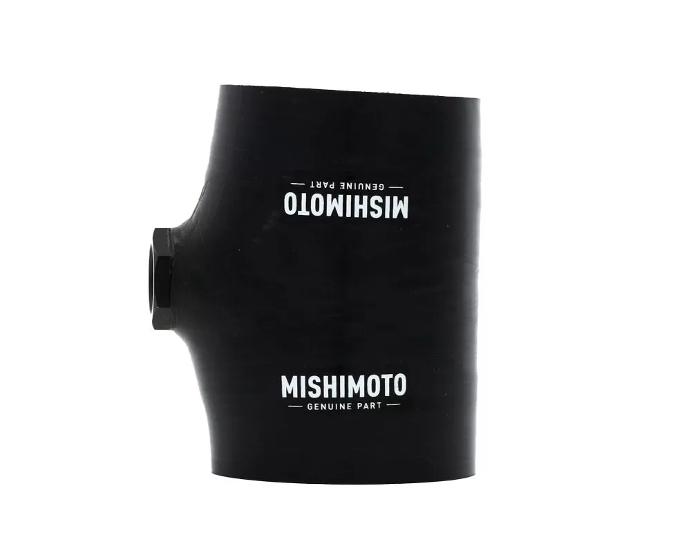 Mishimoto 2.5" Black Silicone Coupler w/ .125" NPT Bung Universal - MMCP-25NPTBK