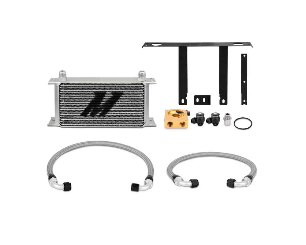 Mishimoto Silver Thermostatic Oil Cooler Kit Hyundai Genesis Coupe 2.0T 2010-2012 - MMOC-GEN4-10T
